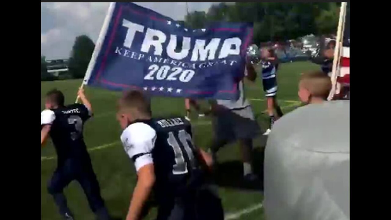 "F" BLM on The Helmets.. Trump Patriot Steals The Halftime Show..