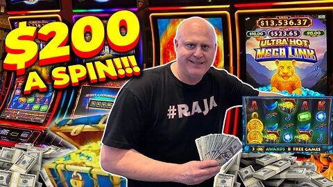 $200 SPINS! ✱ The BIGGEST BETS You Will See on ULTRA HOT MEGA LINK! ✱ Double MASSIVE JACKPOTS!
