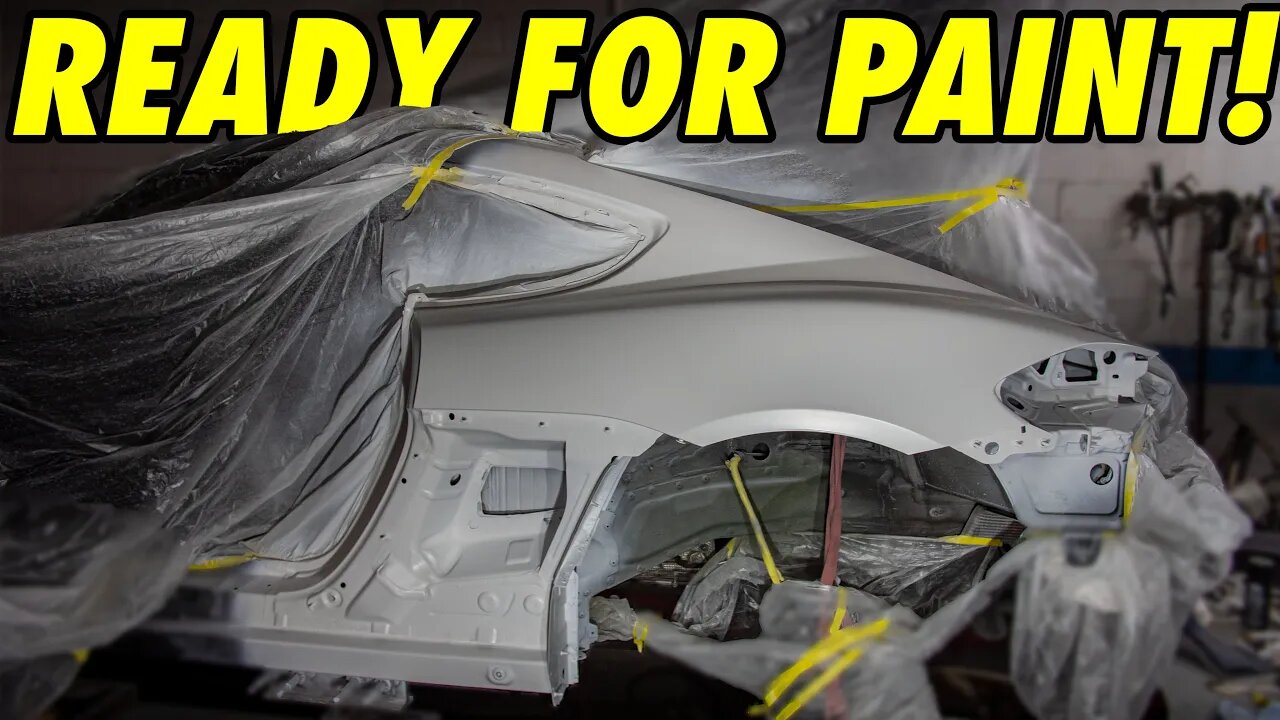 We got the Porsche Gt4 quarter panel installed and ready for paint.
