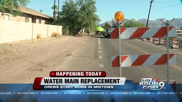 Water main replacement in midtown neighborhood