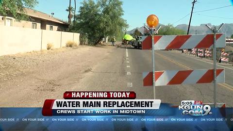 Water main replacement in midtown neighborhood