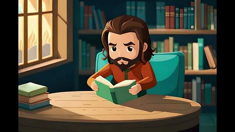 Cute and Chibi Aquaman studying
