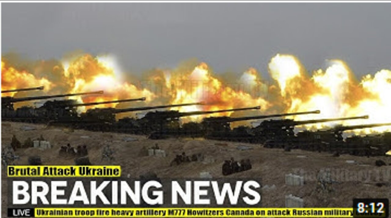 Again!! Ukrainian troop fire heavy artillery M777 Howitzers Canada on attack Russian military convoy