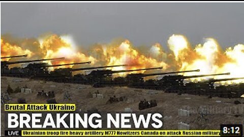 Again!! Ukrainian troop fire heavy artillery M777 Howitzers Canada on attack Russian military convoy