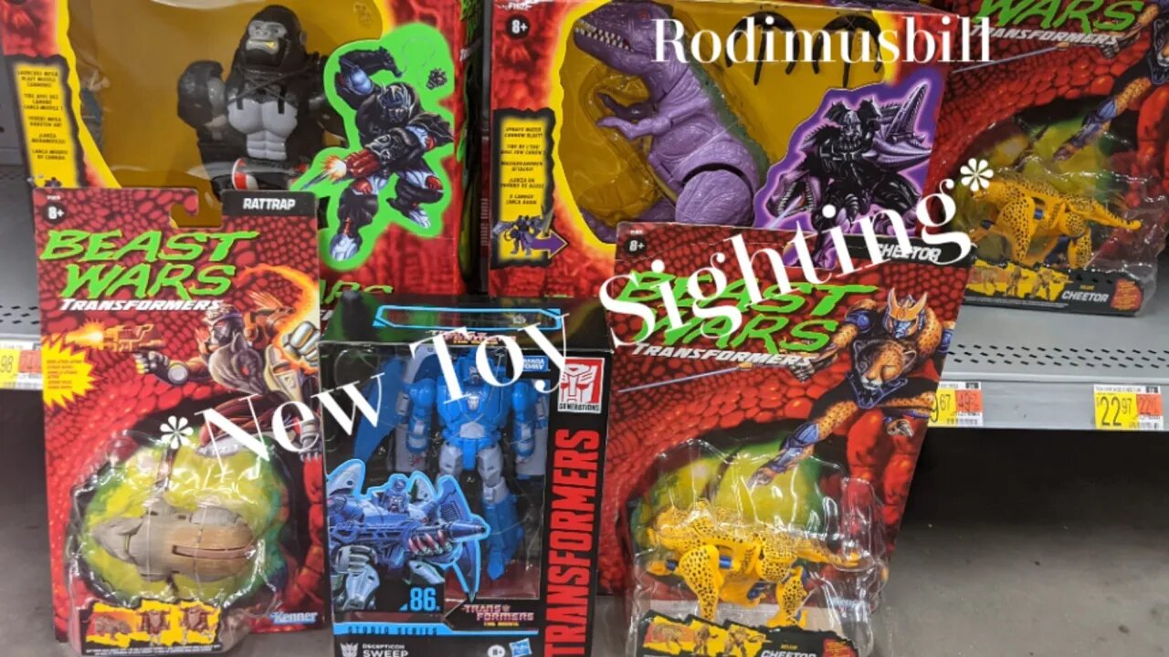 SS 86 Sweep, Wreck-Gar, Walmart Reissue Optimus Primal, BW Megatron, Cheetor, Rattrap- New Toy Sight