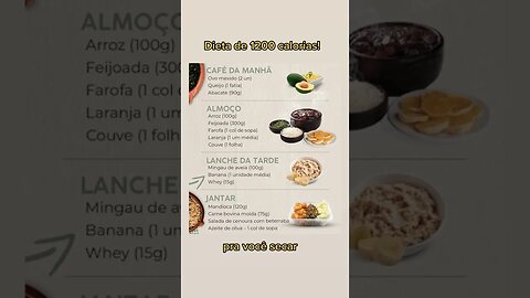 DIETA DE 1200 CALORIAS - Vídeos Tiktok #Shorts