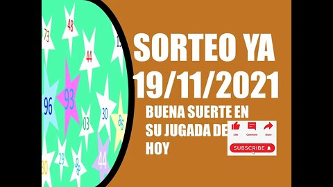 SORTEO YA NUMERO PROBABLE 19 NOVIEMBRE 2021