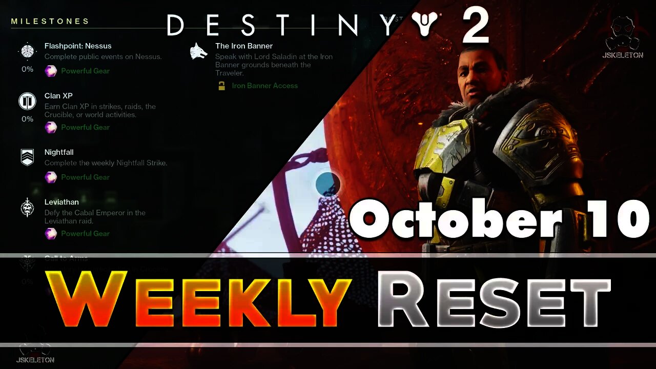 Destiny 2 | Weekly Reset - IRON BANNER, New Powerful Gear, Nightfall, & Milestones (October 10)