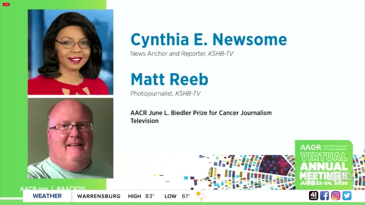 KSHB's Cynthia Newsome, Matt Reeb receive award at AACR