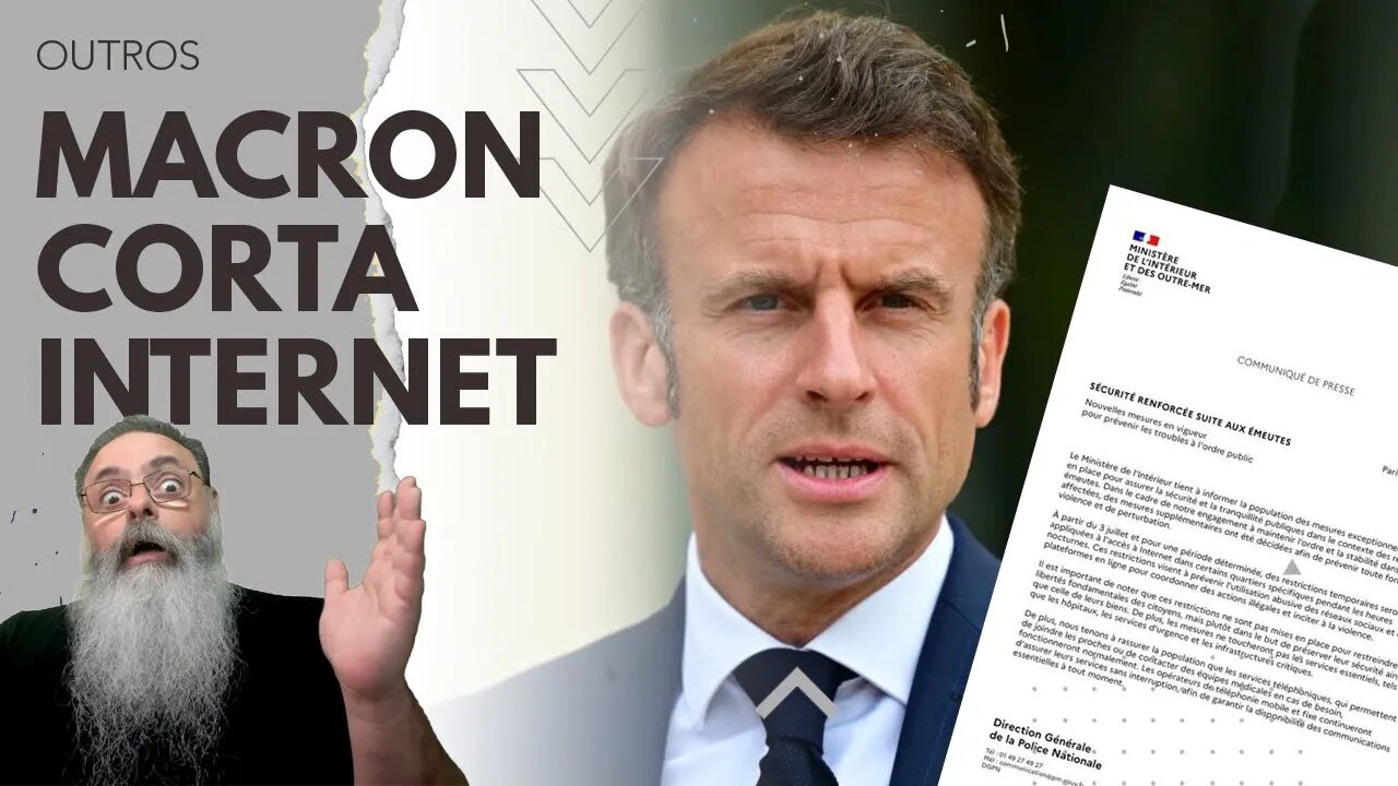 MACRON culpa VIDEO GAMES e REDE SOCIAL por FALHA no SEU GOVERNO e situação na FRANÇA fica AINDA PIOR