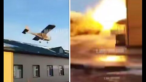 Ukrainian drones struck base of OMON and Police regiment in Chechnya - Footage of moment of attack