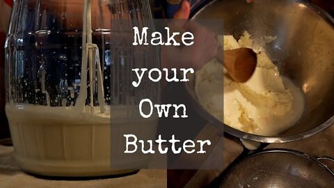 How To Make Butter On The Homestead: Two Minute Tuesday