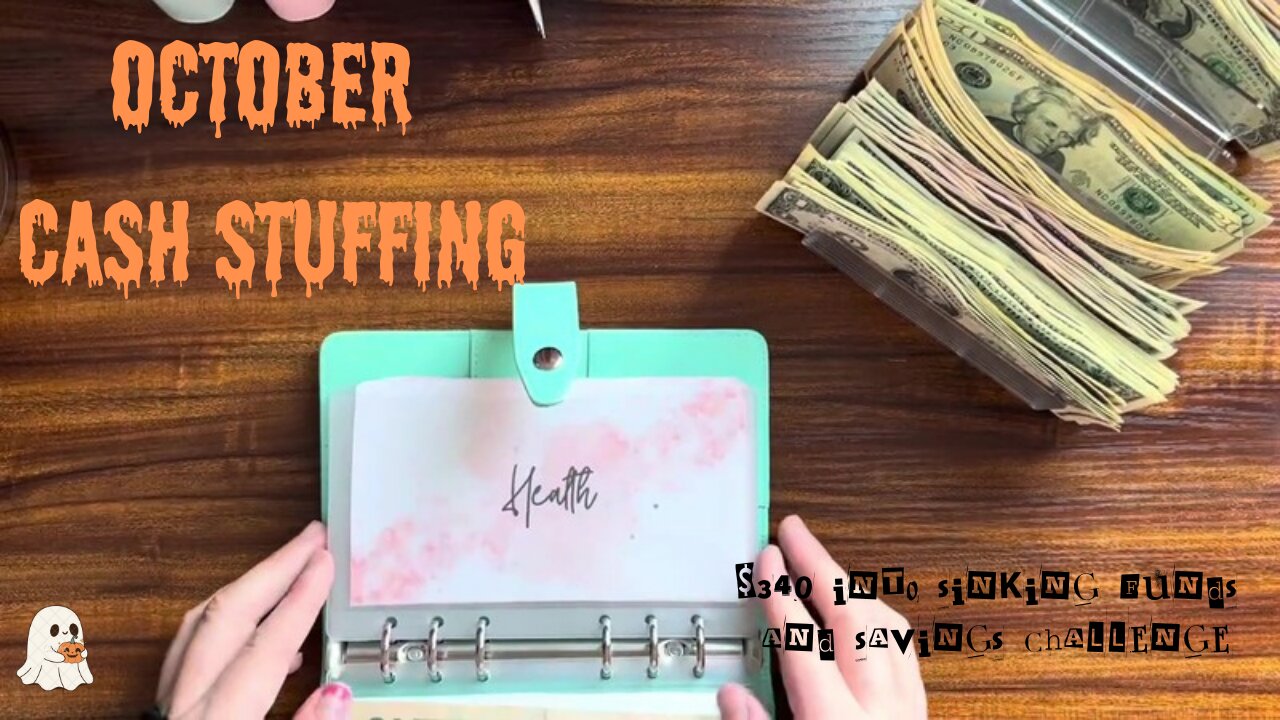 October Paycheck Cash stuffing| Stuffing $340 into Sinking Funds