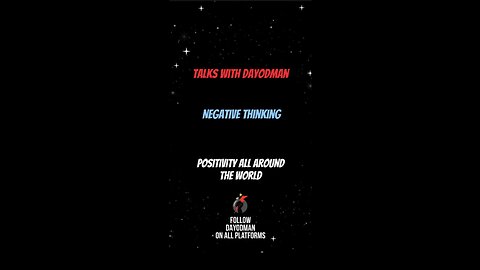 Negative Thoughts #dayodman #badthoughts #negativity #eeyayyahh #motivation