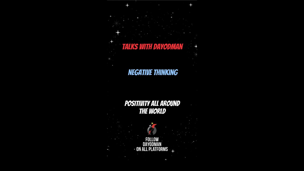 Negative Thoughts #dayodman #badthoughts #negativity #eeyayyahh #motivation