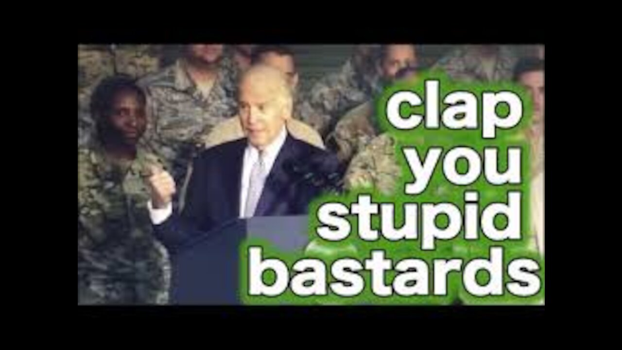 Joe Biden Called American Service-Members "Stupid Bastards" And Calls Them All A "Slow Bunch".