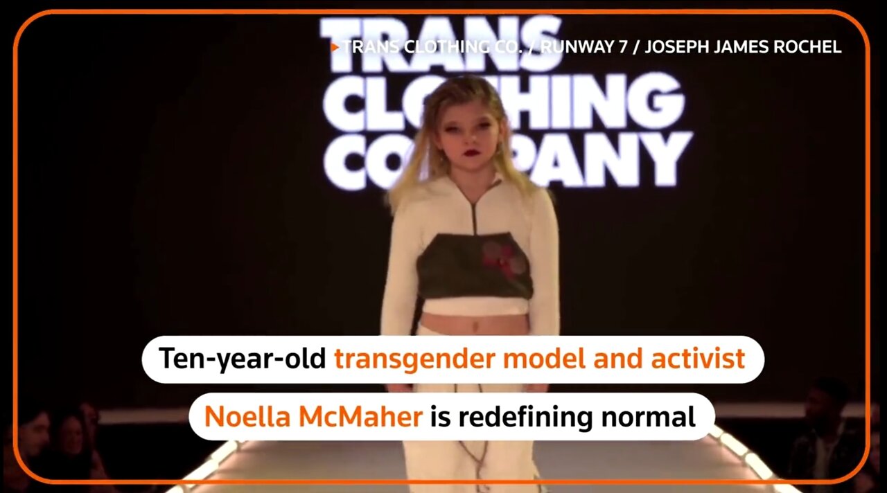 10YR OLD TRANS MODEL WALKS RUNWAY NY FASHION WEEK