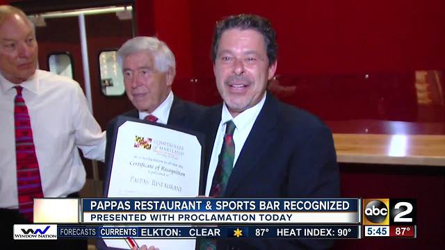 Pappas Restaurant & Sports Bar getting recognized after 55 years in the 'biz'