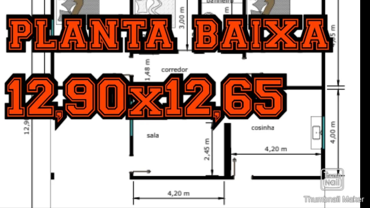 planta baixa 12,90x12,65