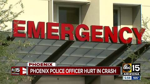 Phoenix officer remains in critical condition following serious crash