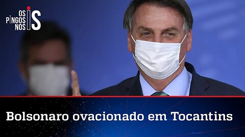 Bolsonaro vai a Tocantins e é recebido pelo povo nas ruas