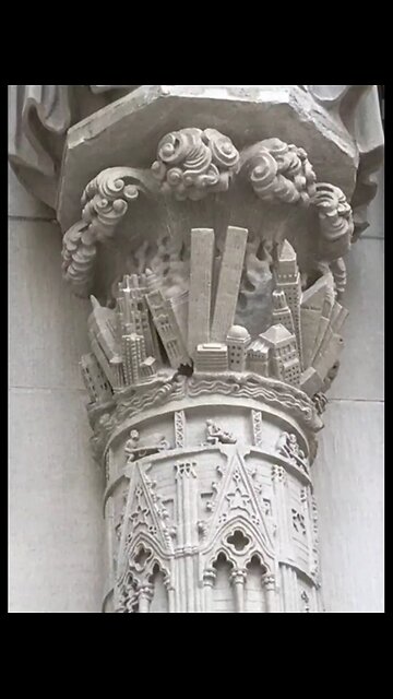 Eerie sculptures engraved in the architecture of The Cathedral of St. John the Divine