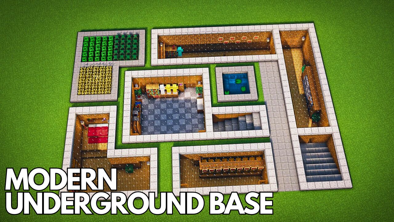 Minecraft: How to build a Modern Underground Base | Easy Tutorial