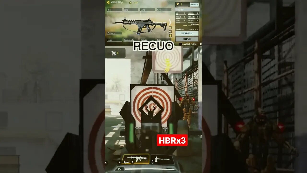 Recuo da arma HBR x3 #callofduty #callofdutymobile #jogosmobile #codmobile #callofdutywarzone