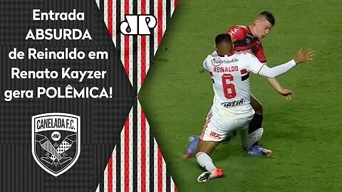 "O VAR NÃO VIU? QUASE QUEBROU A PERNA!" Entrada de Reinaldo gera REVOLTA em São Paulo x Athletico!