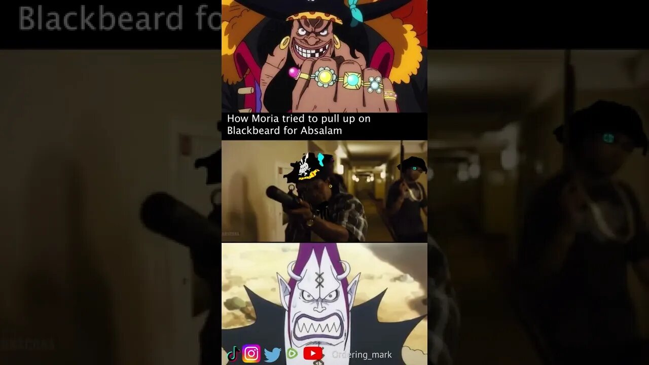 Moria tried to Press Blackbeard like #shorts #onepiece #blackbeard