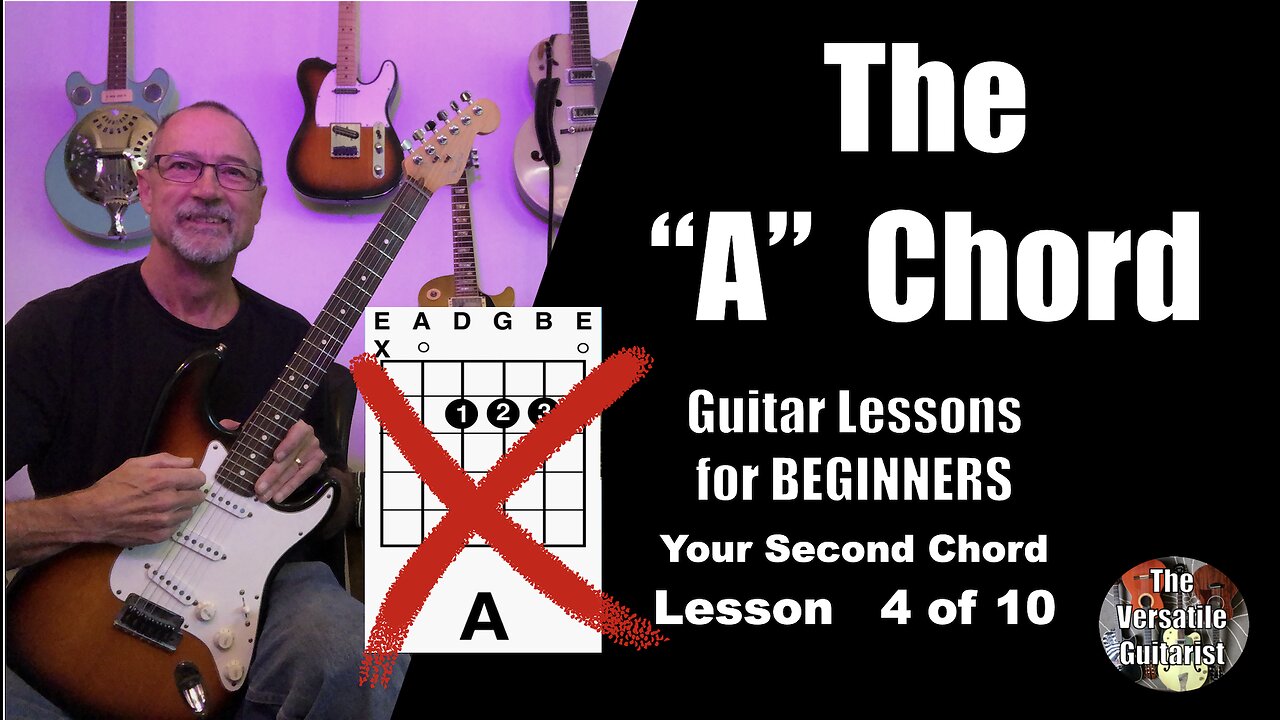 EASY Beginner Guitar Lesson Course + Tutorial - The CORRECT A” Chord - Lesson 4 of 10