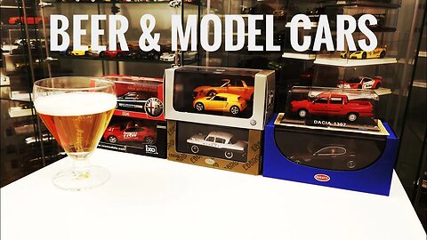 A cold beer and some nice model cars to unbox