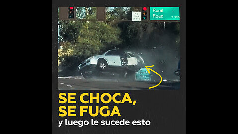 Choca por detrás a otro coche, se salta un semáforo en rojo y luego pasa esto