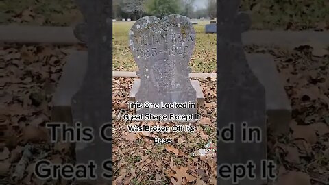 Looks Great Except the Base. #grave #headstone #broken #cemetery