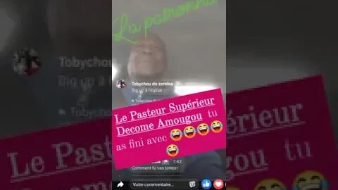 Le Pasteur Supérieur Decom Amougou le meilleur église de la toile a fini avc maa boma Flore de Lille