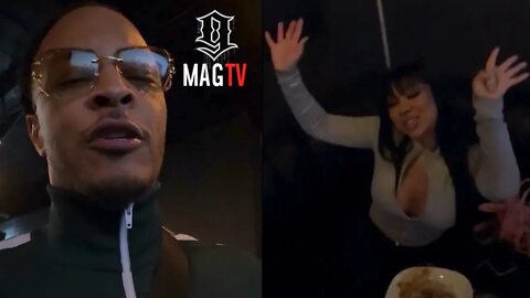 T.I. Welcomes Ari Fletcher To His Trap City Cafe! 🍹