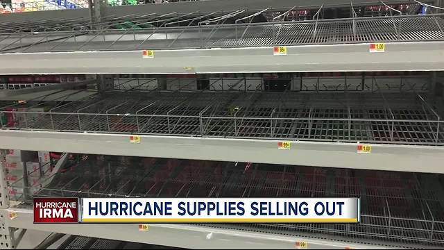 Florida residents stock up on supplies as Cat 4 Hurricane Irma strengthens