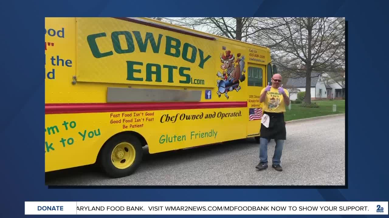 Cowboy Eats says "We're Open Baltimore!"