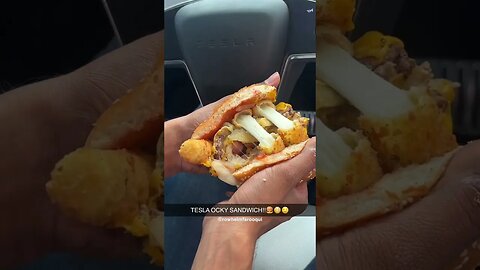 TESLA OCKY SANDWICH!!🍔😳🤤#shorts