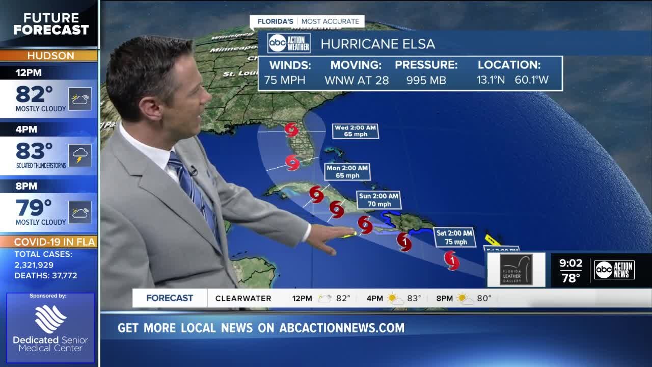 Tampa and all of Florida in Hurricane Elsa's cone of uncertainty