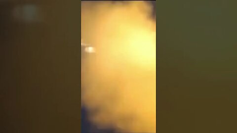 Several HIMARS launchers in Ukraine firing a salvo of rockets.