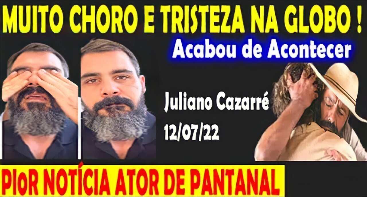 A lot of crying in the soap opera pantanal! Sad news actor Juliano Cazarré arrives at 41 years old!