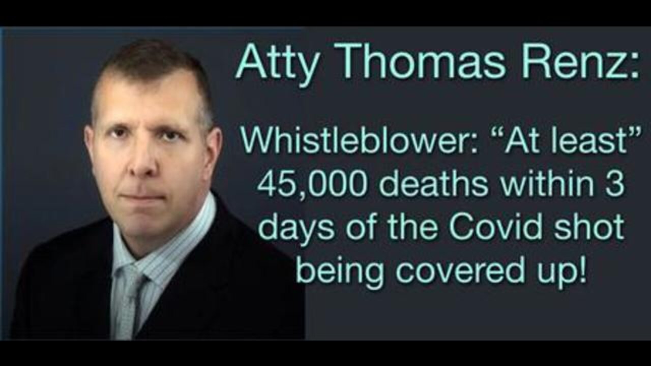 Attorney Thomas Renz: AT LEAST 45,000 U.S. Deaths Within 3 Days of the Jab - Anaheim, July 18, 2021