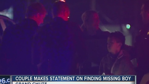 Couple finds missing boy