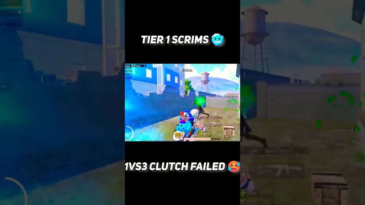 TIER 1 SCRIMS 1 VS 3 CLUTCH FAILED 🥵🥶 #viral #bgmi #viralshorts #1v3clutch #tier1 #scrims