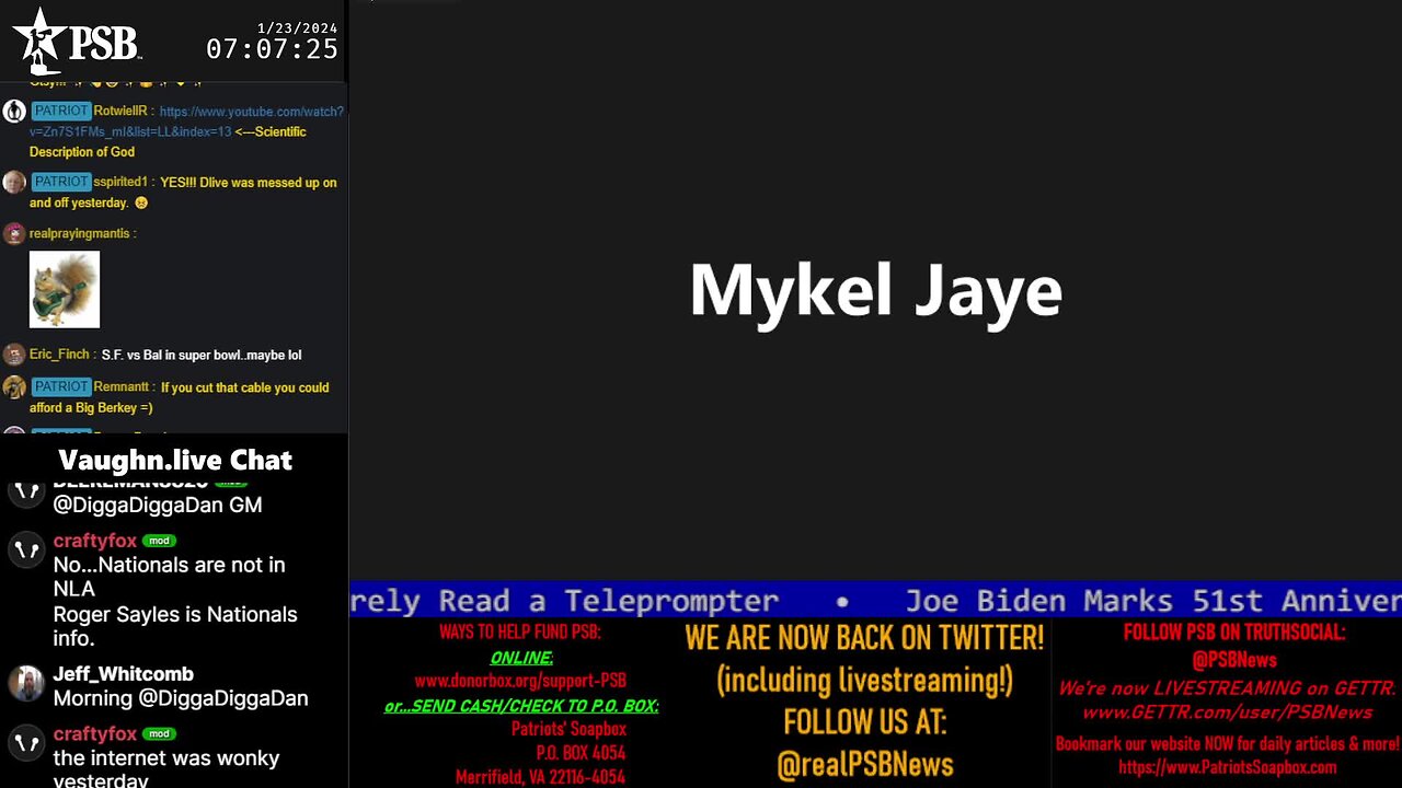 2024-01-23 07:00 EST - Patriots Soapbox AM: with MykelJaye, SkyeBreeze
