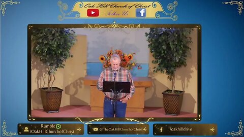 Oak Hill Church of Christ 10-1-23 Lord's Supper Devotional