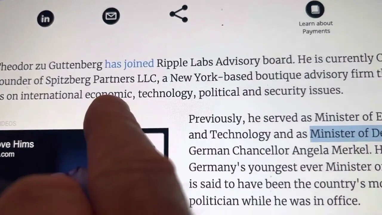 BREAKING…WHY IS A MINISTER OF DEF WORKING FOR THIS DIGITAL ASSET COMPANY?