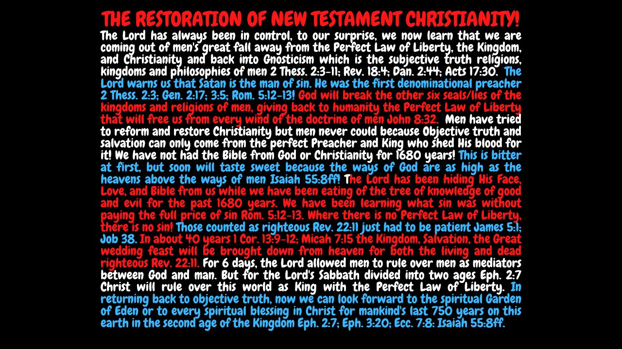 Rev. 2-3. I CLAIM FREEDOM FROM THE EVIL DOCTRINE OF MEN EPH. 4:14; Matt. 11:29; Acts 15:10; Rom. 3:4!