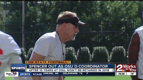 Glenn Spencer will not be retained as Defensive Coordinator by Oklahoma State in 2018